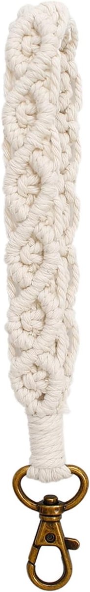 Korte Gevlochten Lanyard met Kwastjes en Riem voor Sleutels, ID-kaarten en Accessoires
