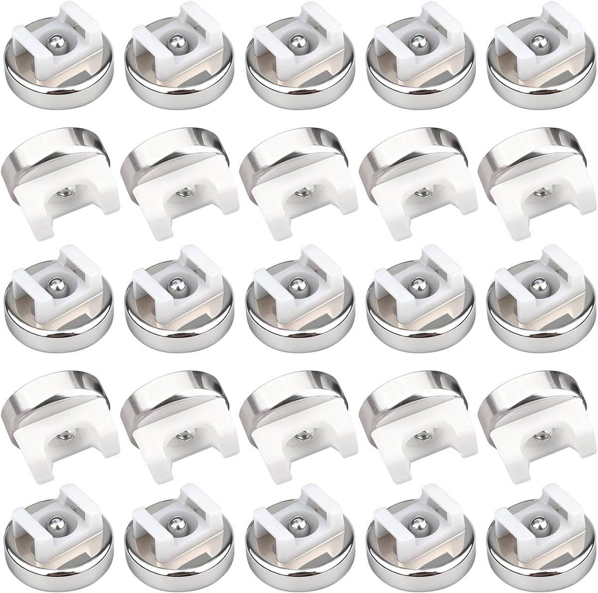 Thijox - Magnetische Zip Tie Mount 20 STKS 25 mm Kabel Organizer Clip - Multifunctionele Draad Ties Mount voor Auto, Boot, Thuiskantoor - Zwarte Magne