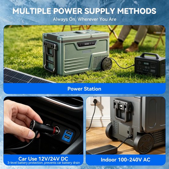 Joorly Koelbox - Koelbox Auto - Met App en Bluetooth besturing - Koelbox Elektrisch 12v 230 Volt - 12V/24V DC 100-240V - Elektrische Koeler voor Reizen — afbeelding 4