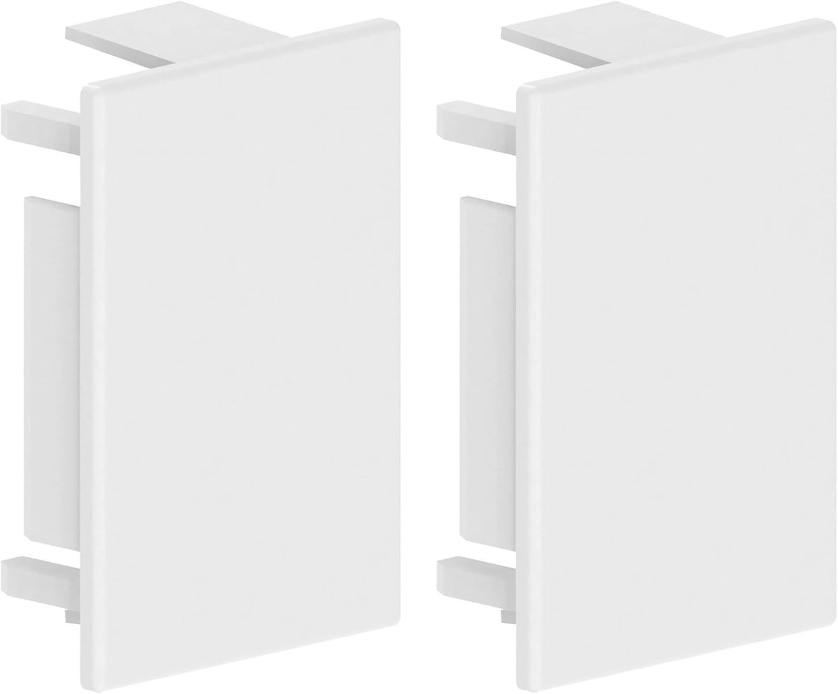 Thijox - Habengut Eindkappen voor Kabelgoot 40x60 mm Wit - Perfect voor Montage, Kabelbeheer, Interieur, Huishoudelijk Gebruik, en Professionele Insta
