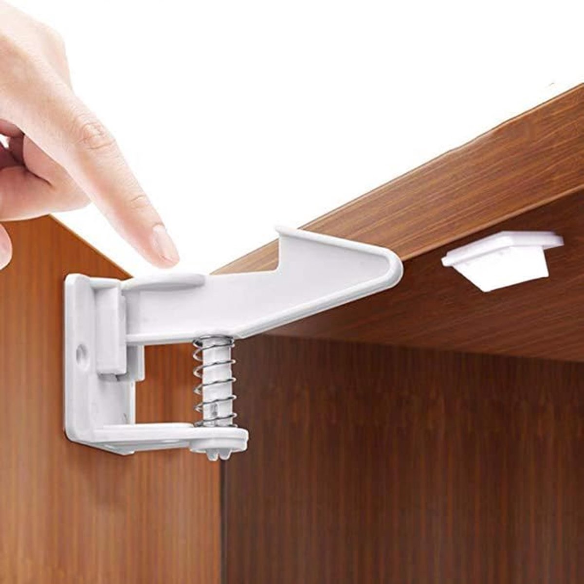 12x Kinderslot onzichtbaar - Kast slot - Deurslot - Kastjes beveiligen - Zelfklevend - Kastje / lade afsluiten - Child safety lock - Wit - 12 stuks - Jonyx