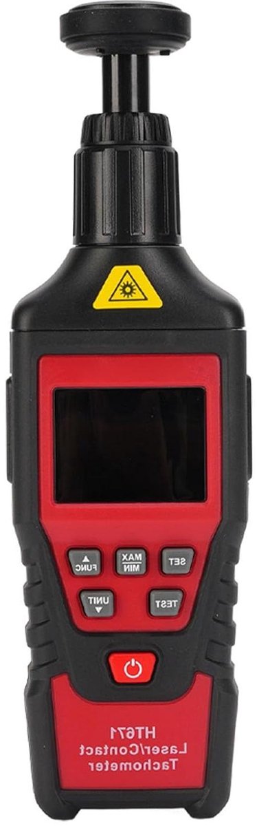 Digitale Toerenteller - RPM-meter Contacttachometer - Motoren Meten - Hoge Nauwkeurigheid - 23 x 12 x 5 cm - Zwart