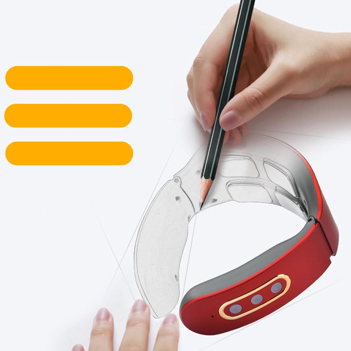Elektrische Nekmassage Apparaat - 4 Diep Kneed Knoppen 42°C Warmtetherapie - 6 Massagestanden 9 Niveaus Automatische Timer Draagbaar - Voor Pijnverlichting En Ontspanning - Wit thumbnail 3