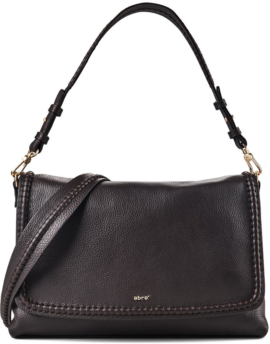 abro Signature Schoudertas Leder 33 cm - Dames - dark brown