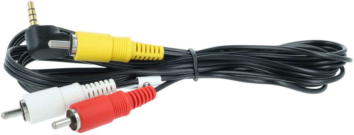 vhbw audio-video-composietkabel, compatibel met JVC GR-DVL520, GR-DVL522, GR-DVL517, GR-DVL815, GR-DVL720, GR-DVL805 camera, digitale camera – AV-kabel