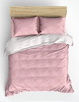 Asir - Ranforce tweepersoons dekbedovertrekset - Roze - 200 x 200 cm