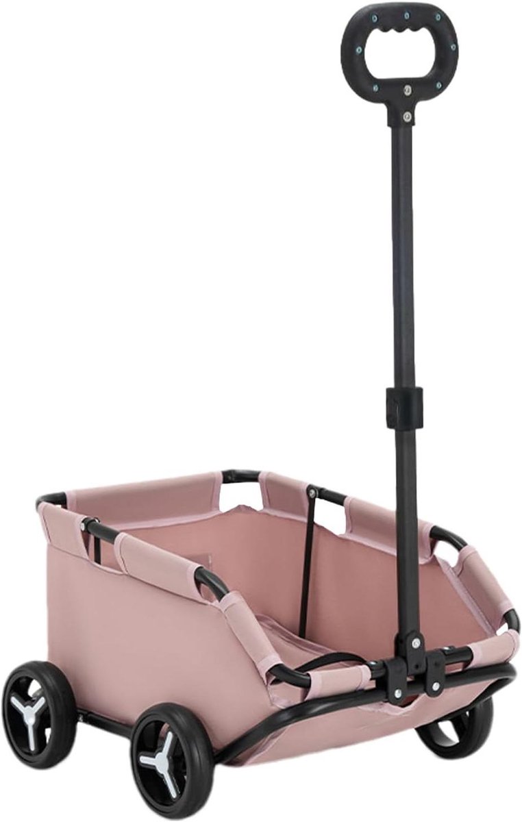 Huisdieren Kinderwagen - Hondenbuggy Kattenkar - Reizen met Huisdier - Opvouwbaar Compact - Tot 7 kg - Roze
