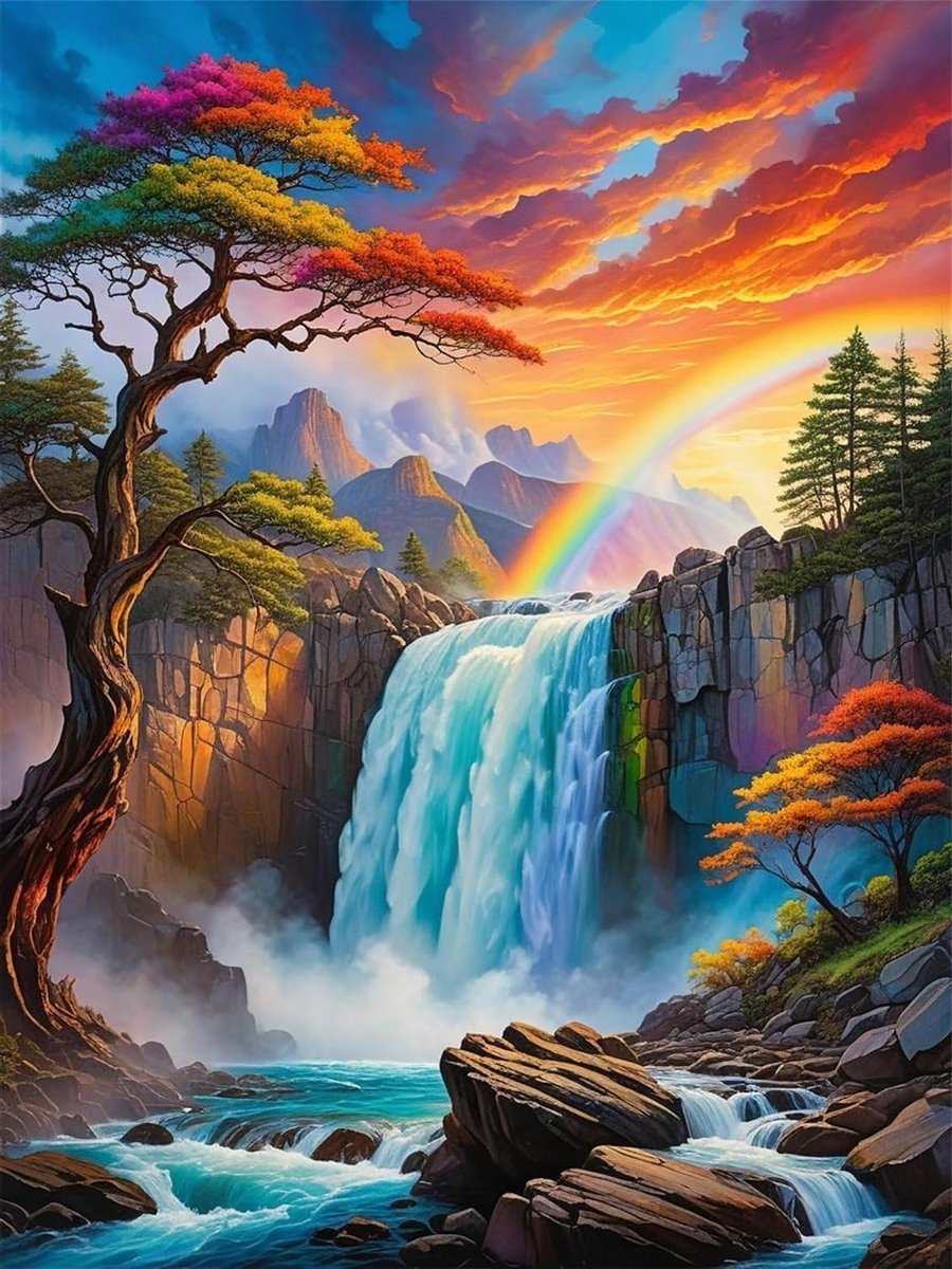Legpuzzel Volwassenen - Puzzelspel Gezin - Ontspannen Tijdverdrijf - 1000 Stukjes Nauwkeurig - 75x50 cm - Regenboog