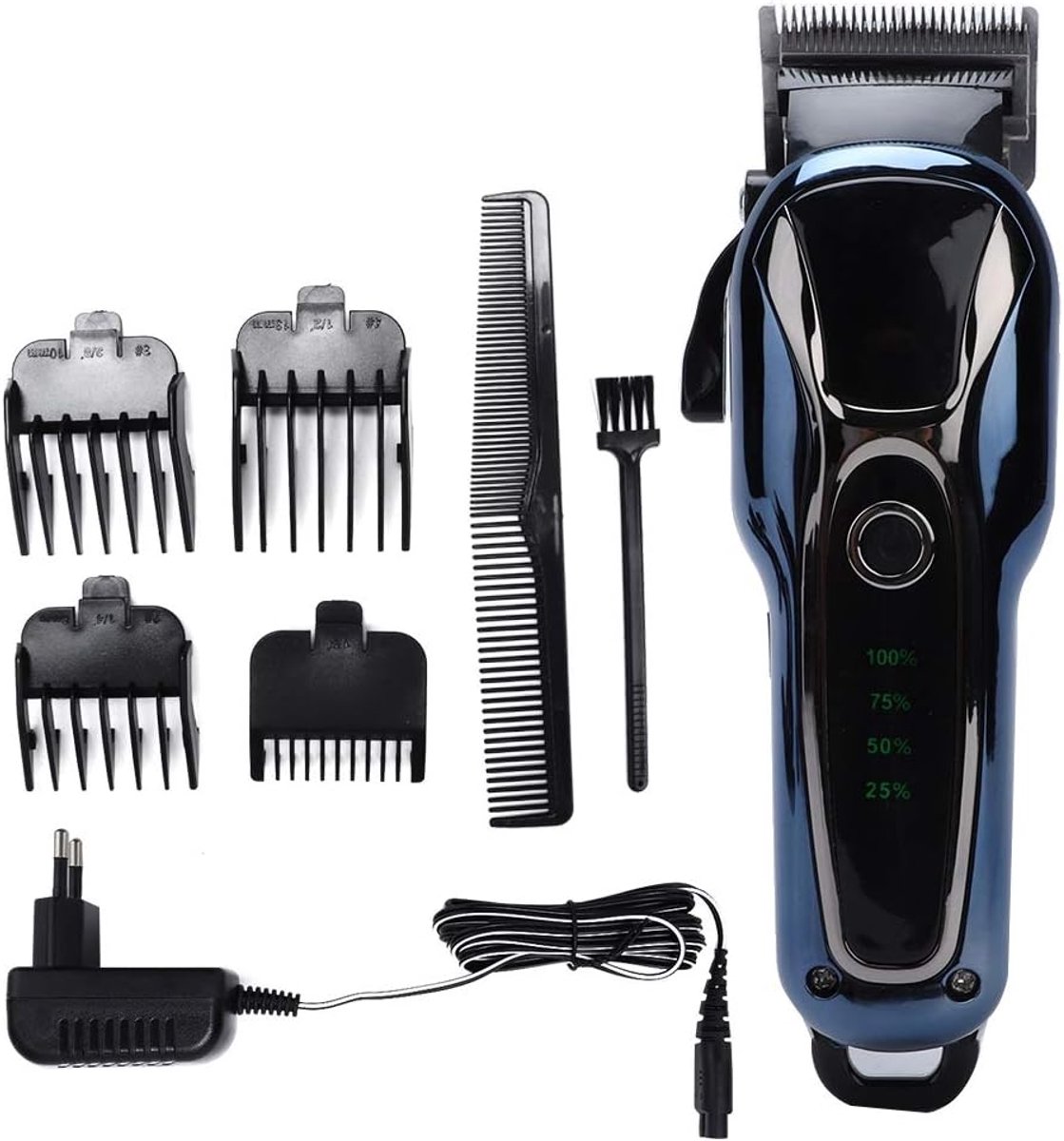 SnelShoppen - Professionele Elektrische Haarclipper Trimmer Cutter voor Haarstyling met 4 Kamgidsen, Oplaadbare Haartrimmer met 2 Uur Accuduur voor Th