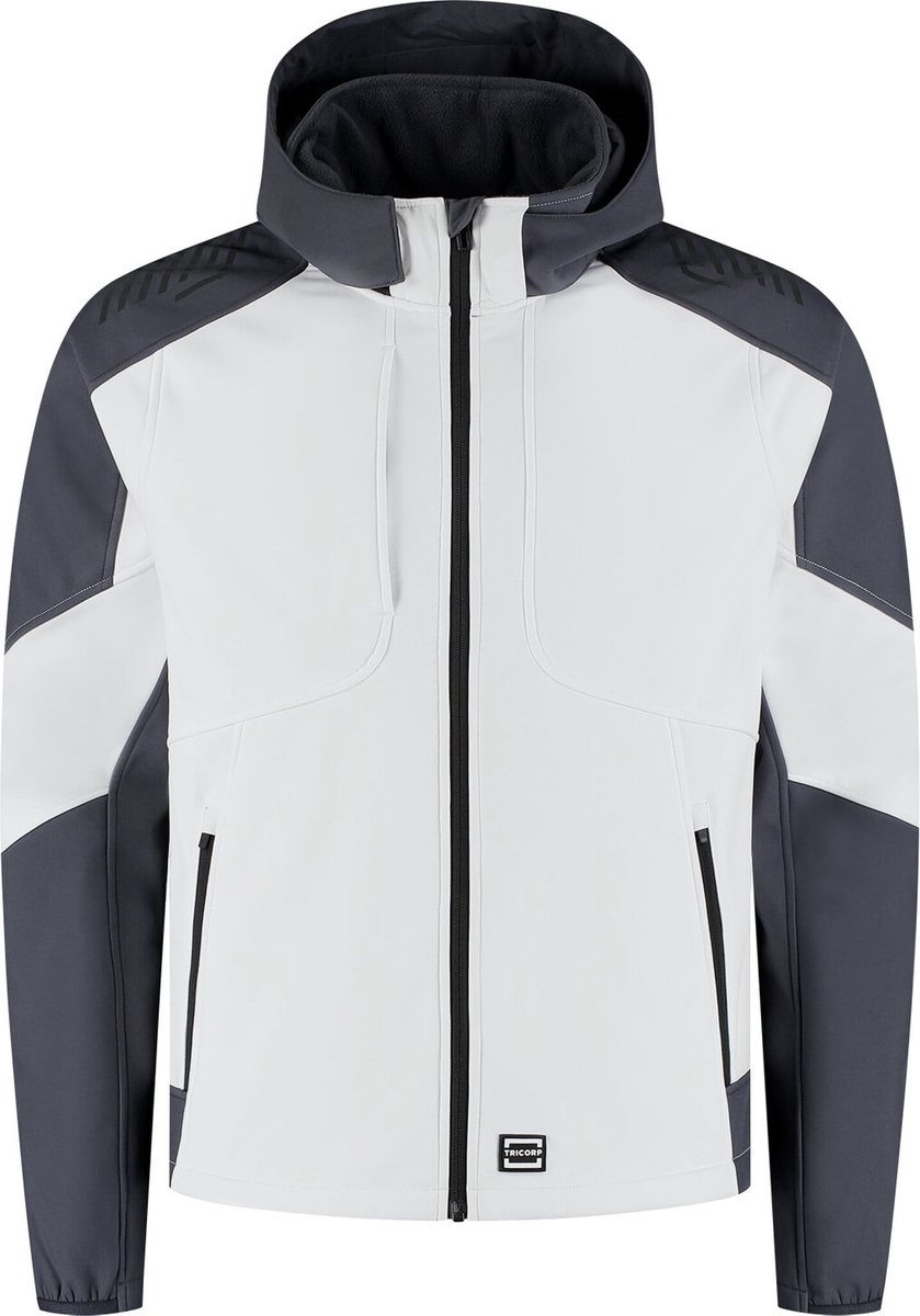 Tricorp Softshell Capuchon Bicolor Redefined 406118 - WhiteAnthracite - L