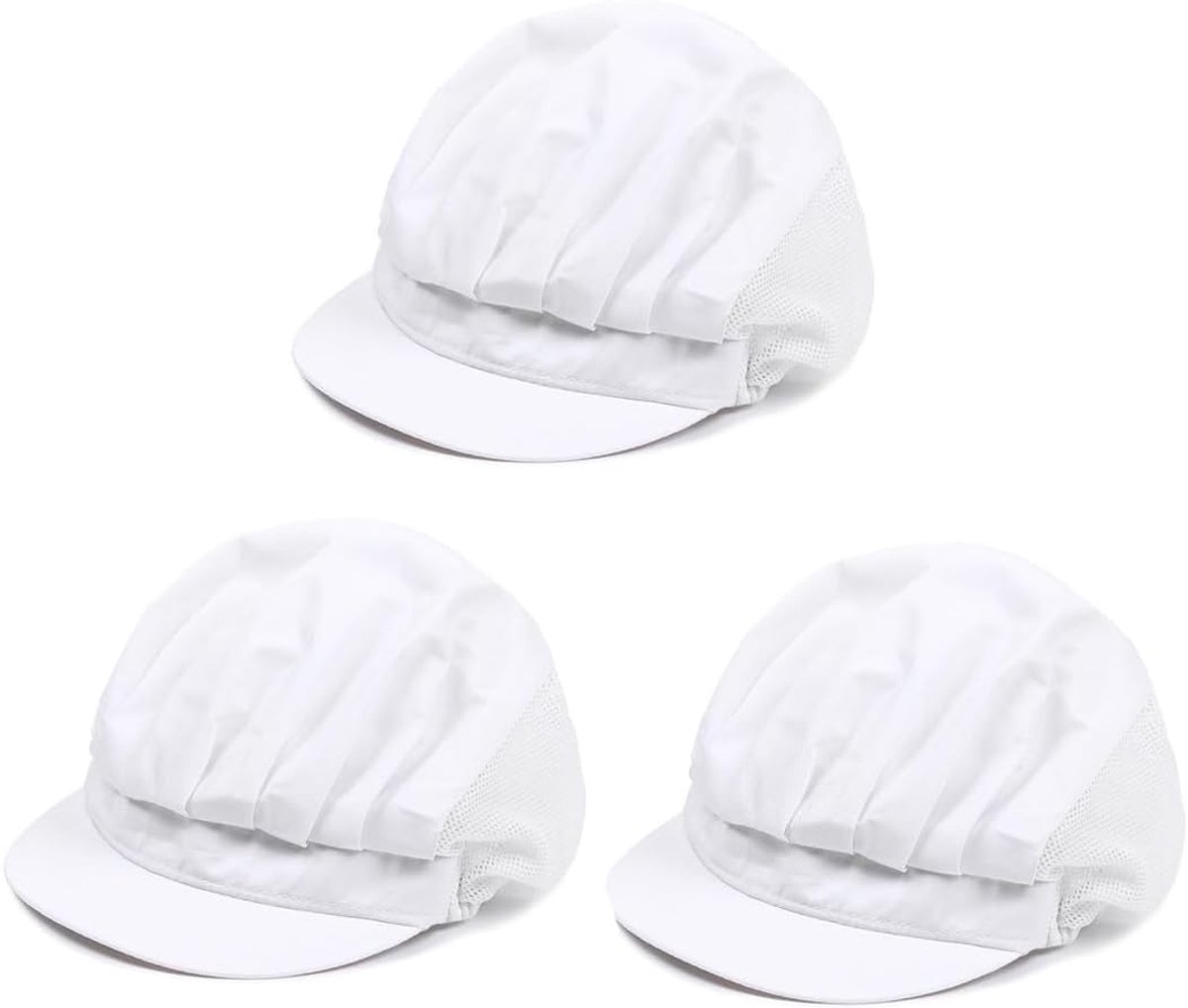3 stuks Chef Kelner Mesh / Cotton Cap Restaurant Keuken Workshop