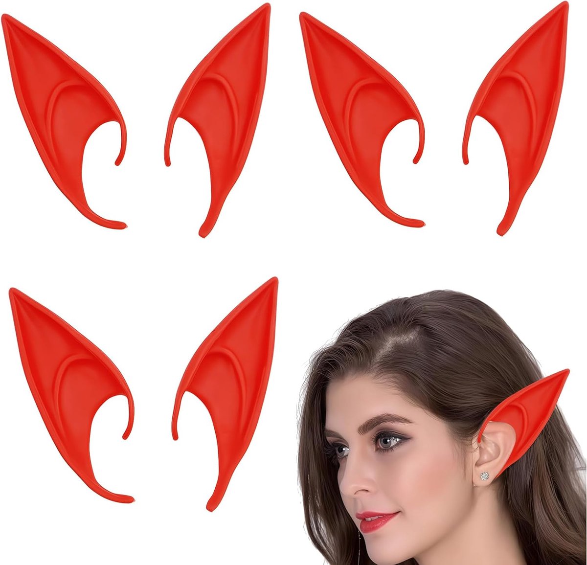 3 Paar Avant-Garde Elf Oren Cosplay – 12 cm Neon Oren voor , Feestjes