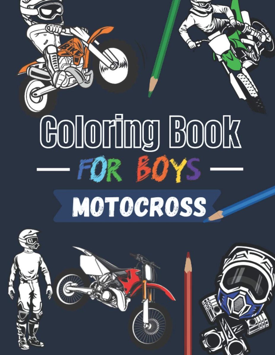 book boys Motocross: Over 30 coloring pages to color enjoy… Dirtbike