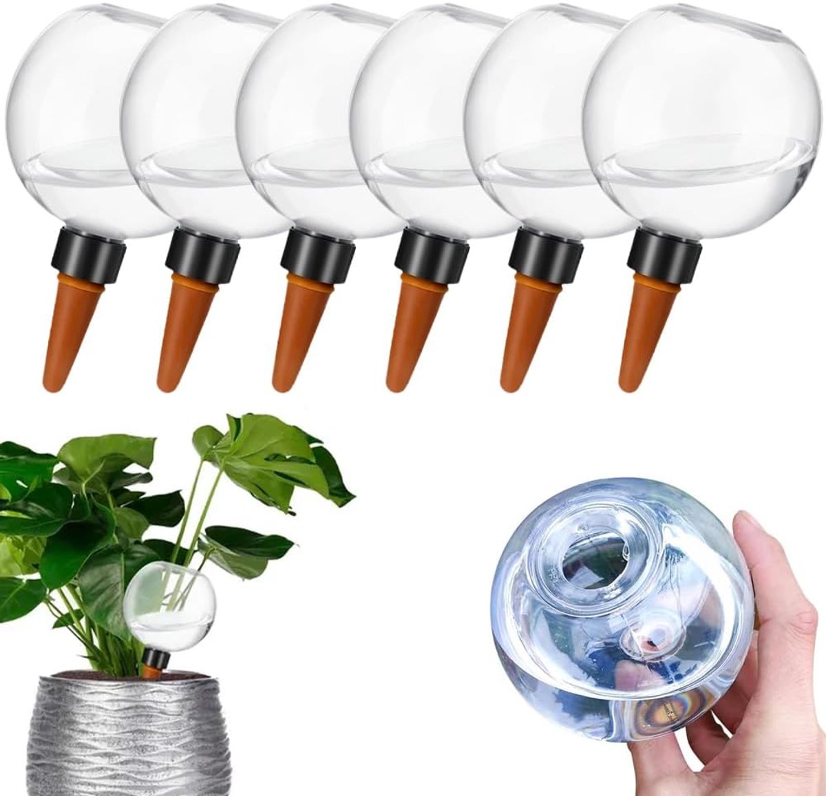 6 stuks zelfbewaterende bewateringsballen, 500 ml, grote bewateringsballen, irrigatieballen voor planten - ShopVlot