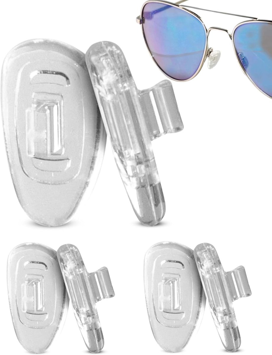 kwaliteit D-vormige clip-on siliconen neuspads 15 mm/0. 6'' 3 paar 3