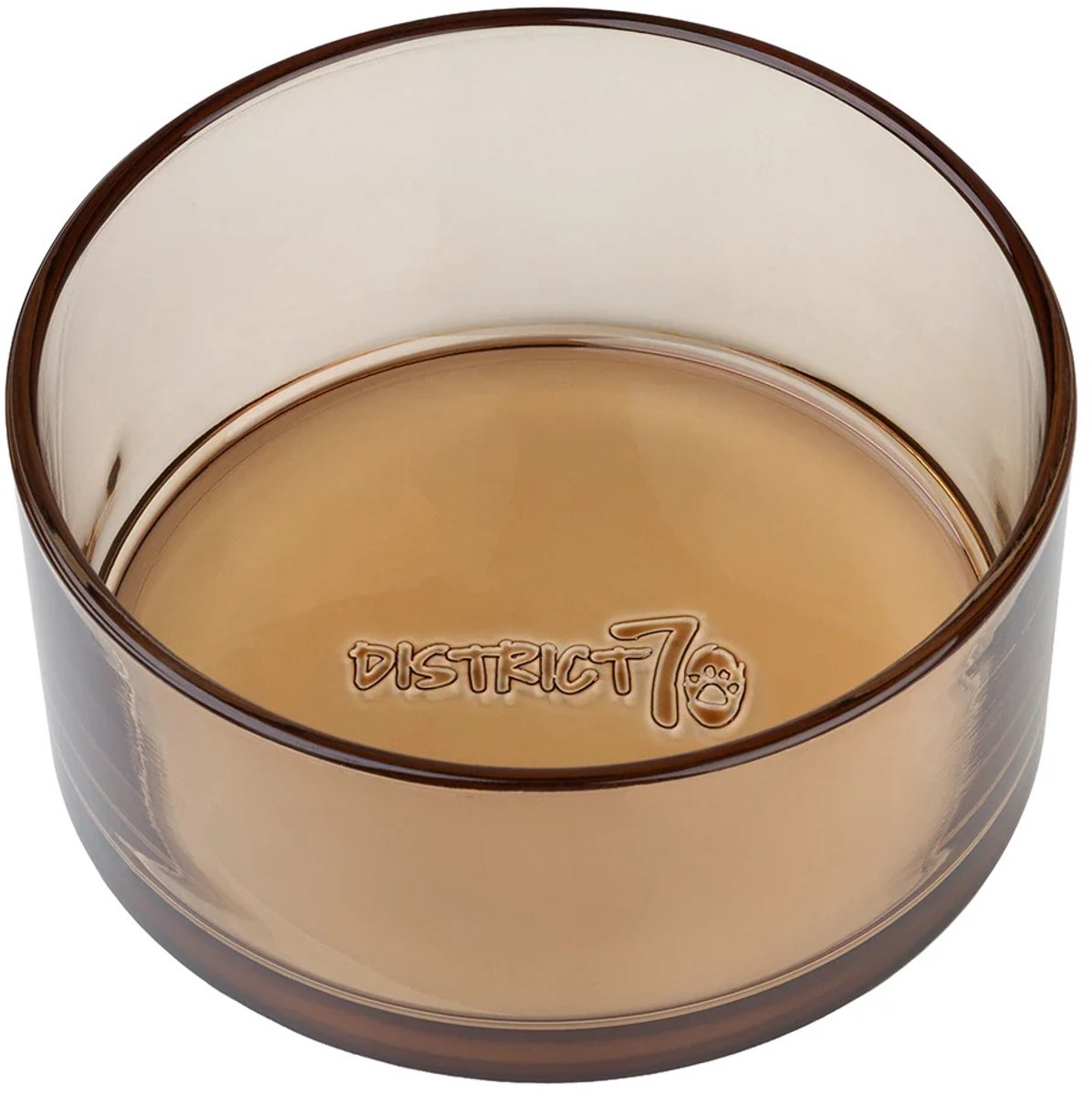 Glazen honden voerbak champagne S 640ml DAWN 14x6,2cm