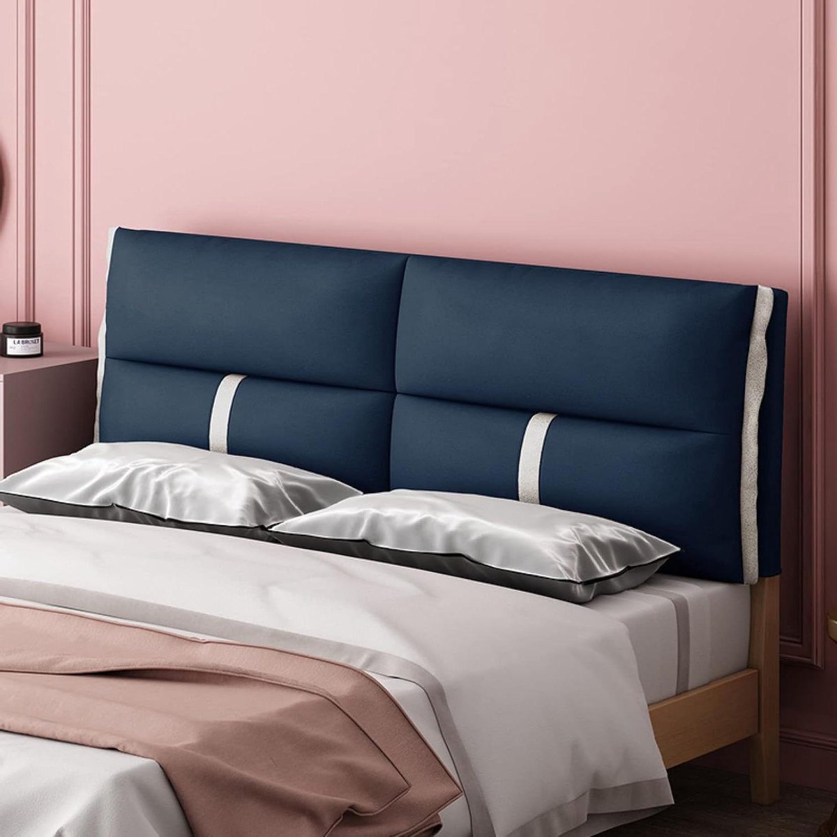 Hoofdkussen - Rugkussen Leeskussen - Comfort in Bed - Waterdichte Tech Stof - 120x60cm - Blauw