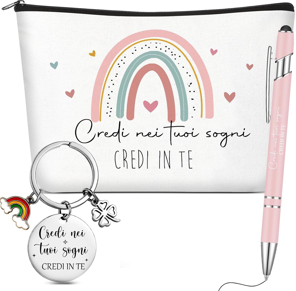 Inspirerend Cadeau Voor Vrouwen Vriendin Collega Kerstcadeau Make Uptasje Sleutelhanger Balpen Reistasje Bedankje Voor de Dag Van de Leraar Verjaardag Afstuderen