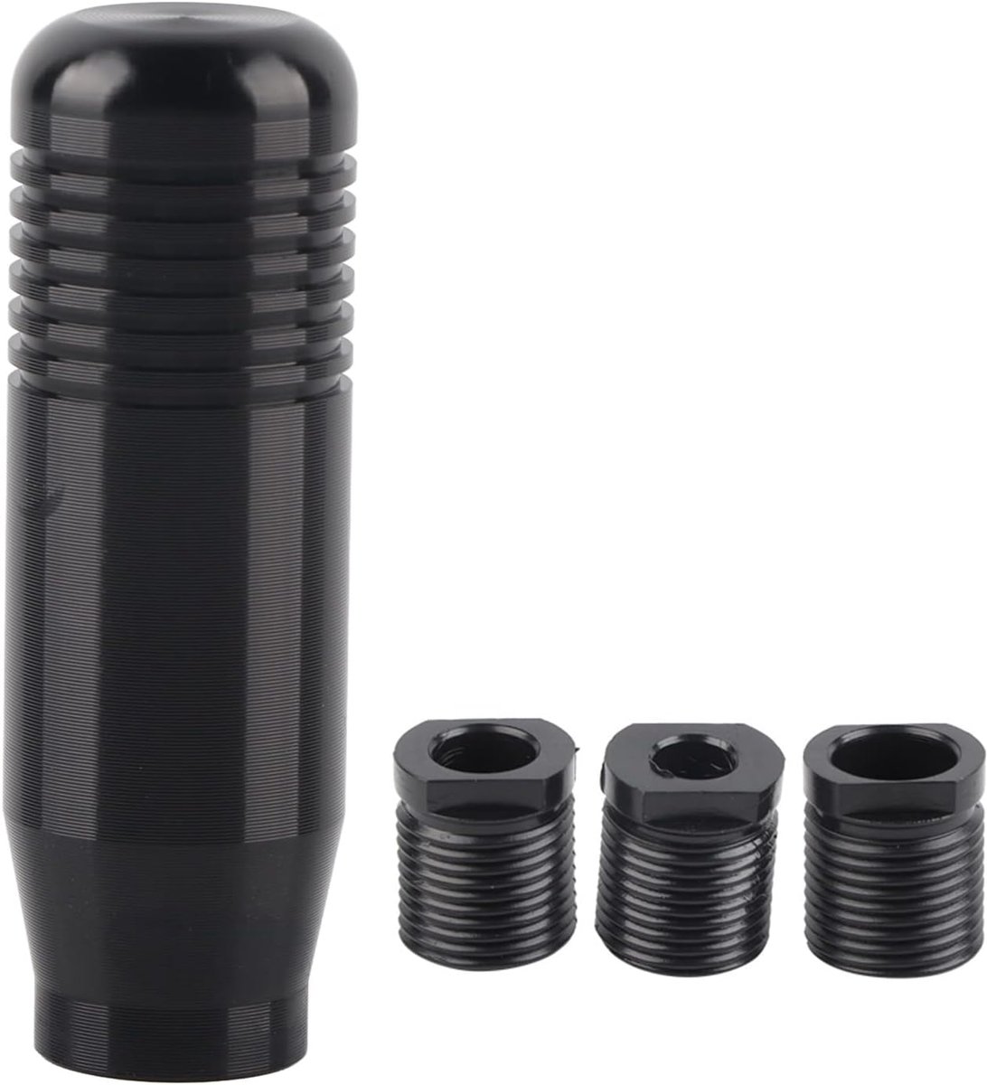 versnellingspookknop, aluminium versnellingspookhendel Uniek stijlvol ontwerp Auto handmatige versnellingspookgreep Handvat Shifter Head 8.5cm voor (Black)