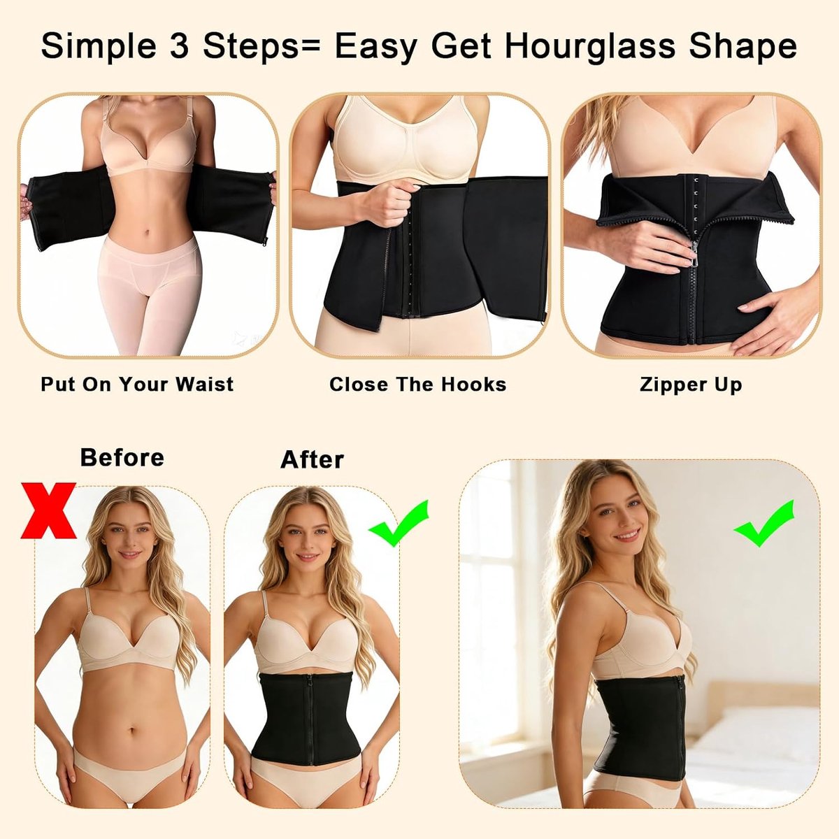 Tailletrainer, onderborstkorset buikweg, korset voor dames, shapewear, taillevormer, buikweggordel, bodyshaper, buikweg voor gewichtsverlies