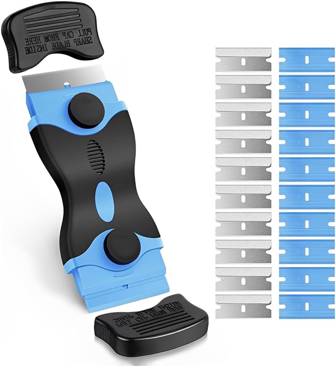 5-in-1 Professionele Siliconen Kit Spatel - Kitverwijderaar - Voor Glas, Kookplaten, Stickers, Tegels, Badkamer & Keuken - Met Ergonomische Handgreep & Aluminium Kop