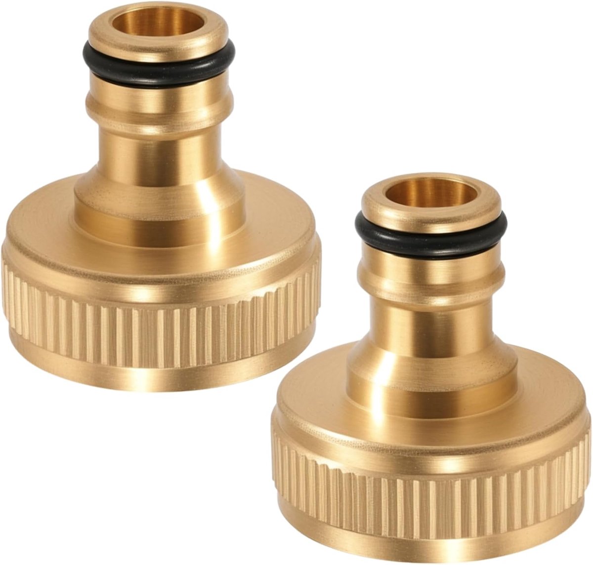 SnelShoppen - 2 x Messing Kraanaansluiting 3/4 Inch voor Tuinirrigatie | Ø 26,5 mm Slangaansluiting Kraanadapter voor Buitenkranen | Duurzaam en Corro