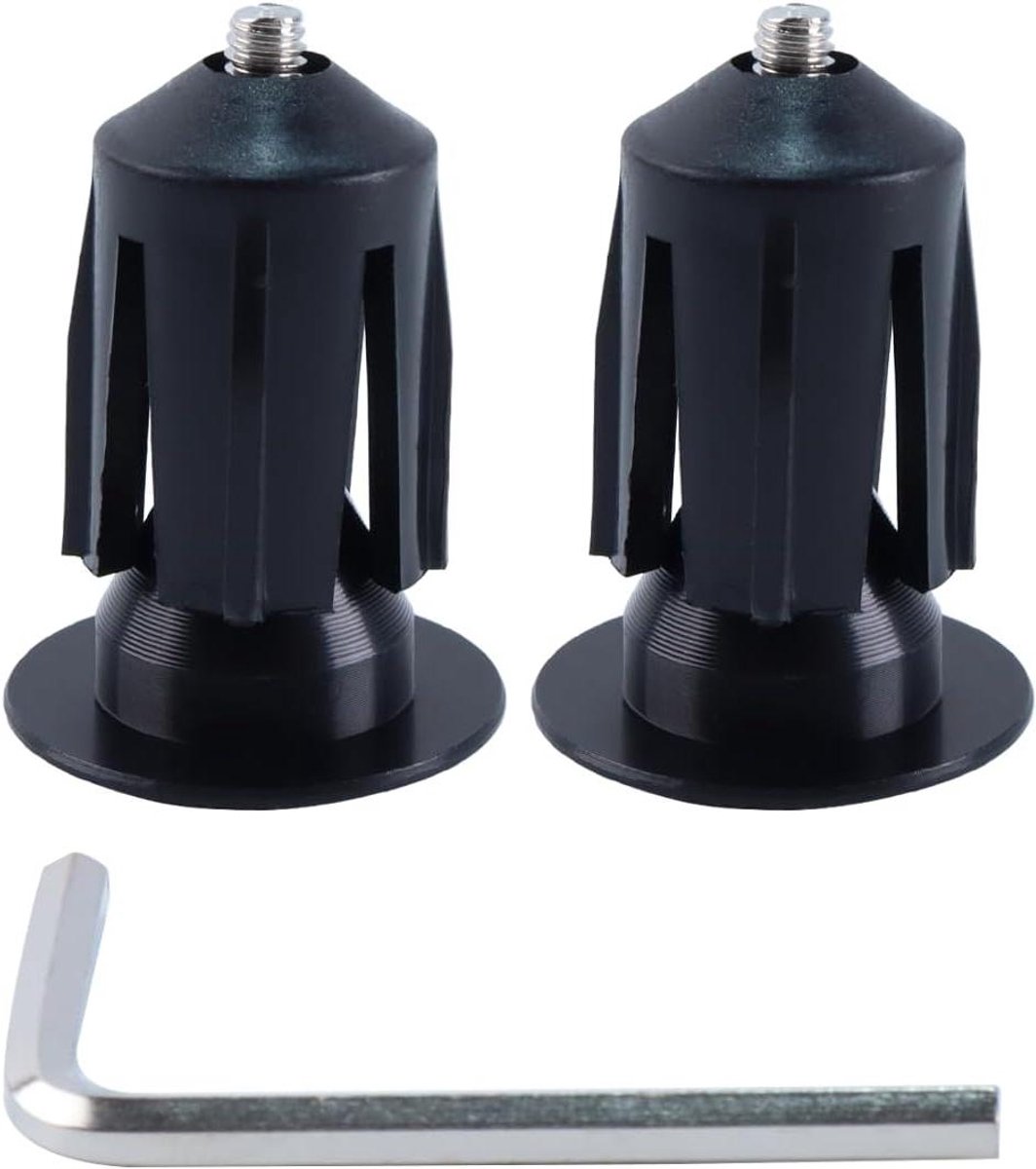 Fiets Stuurdoppen - Stuureindkappen Fiets - Fiets Beschermen - Aluminium Legering - 159-214 mm - Zwart