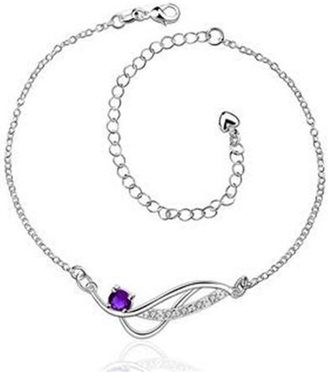 925 sterling zilver Twist Infinity oneindig verstelbaar enkelbandje