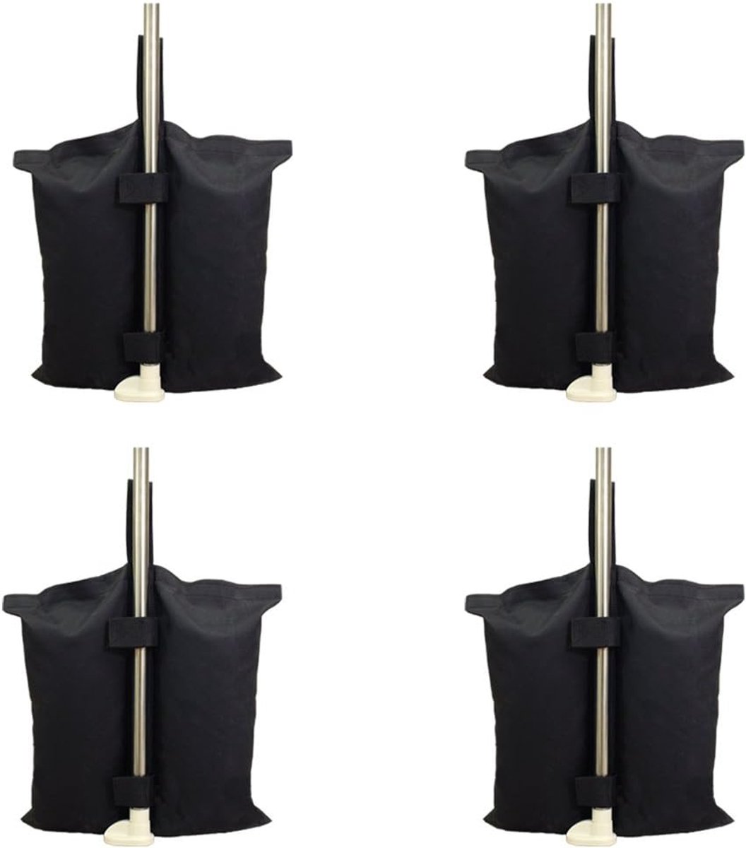 Grade Heavy Duty Double Stitched Gewichtenzak, beengewichten voor pop-up baldakijn, tent, verzwaarde voetenzak, zandtas, set van 4, zwart (4 stuks)