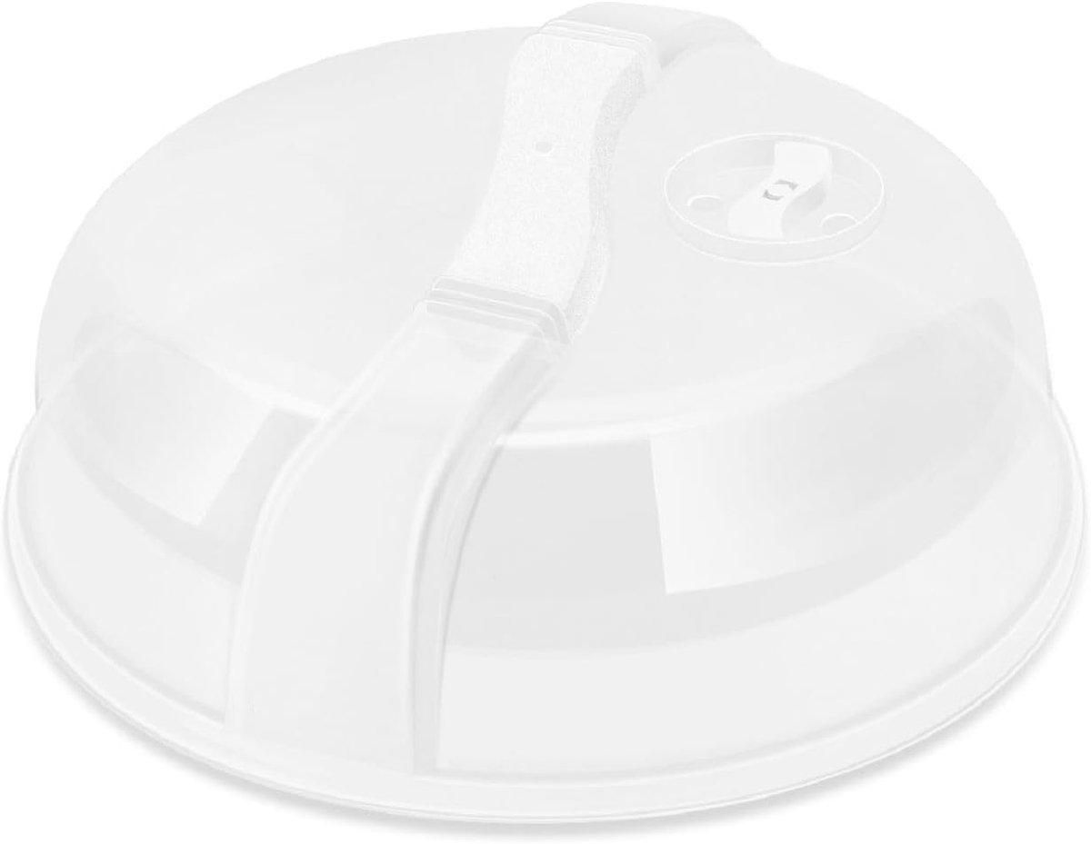 Magnetron Cover voor voedsel, 25,5 cm plaat cover, BPA-vrije plastic voedselhoes, transparante anti-splatter cover guard, met verstelbare stoom ventilatiegat, vaatwasmachinebestendig,