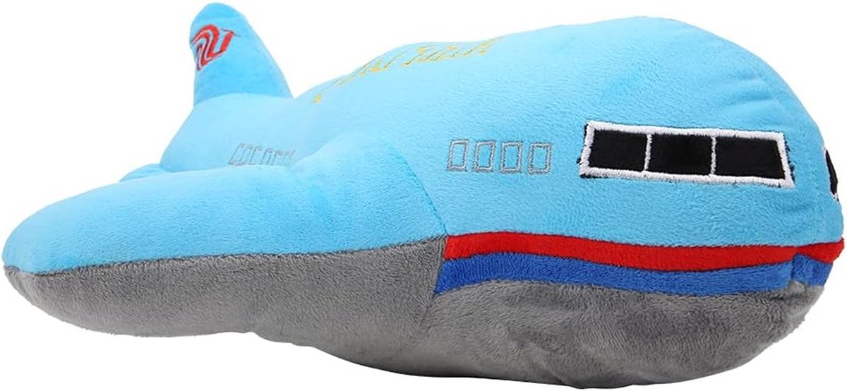 Vliegtuig Knuffel - Pluche Speelgoed - Kinderslaap Hulp - Zacht Katoen Vulling - 40 cm - Blauw