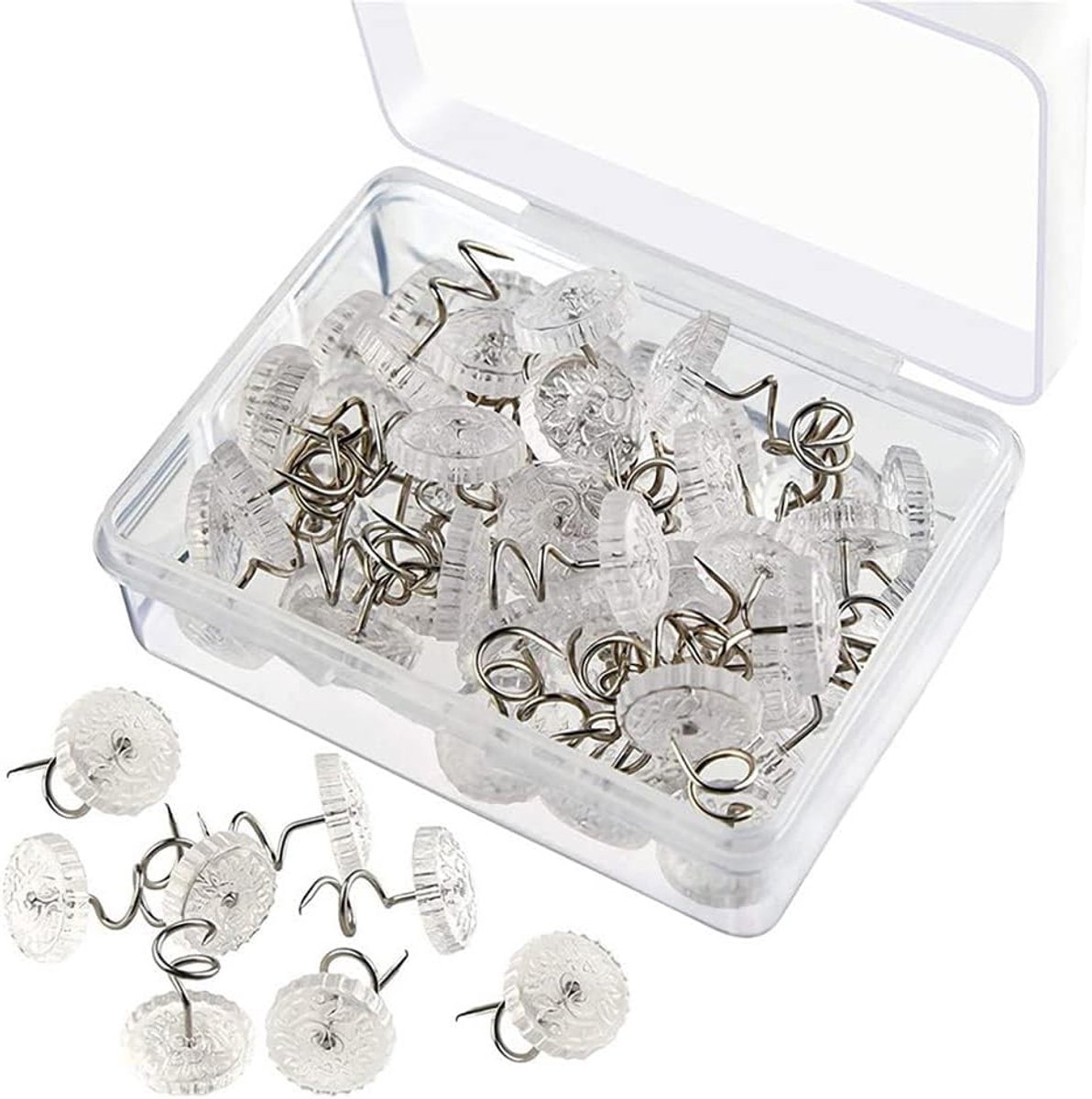 Heads Bekleding Pins, 100 Stks Bedrok Twist Pins, Plastic Slip Cover