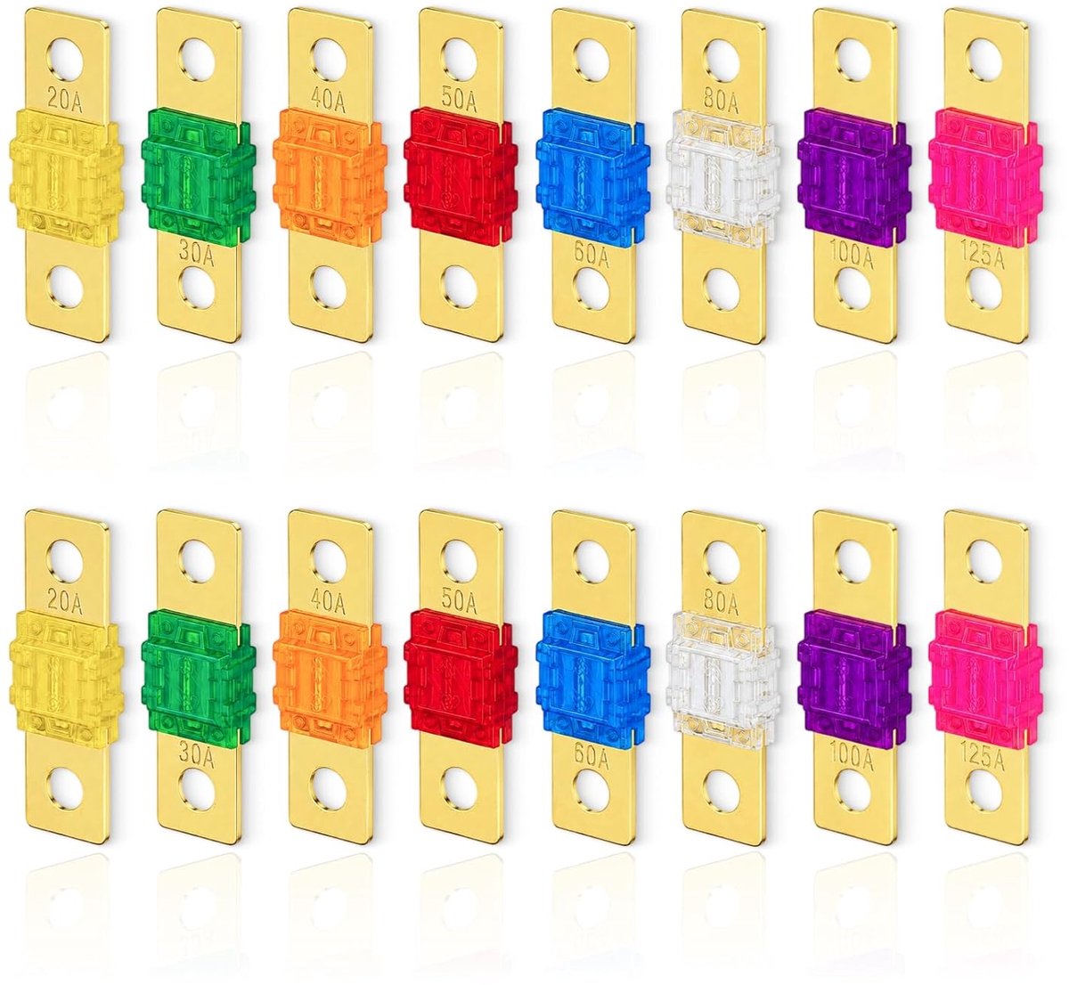 16 stuks Midi zekering, Mega zekeringhouder set met schroefzekering