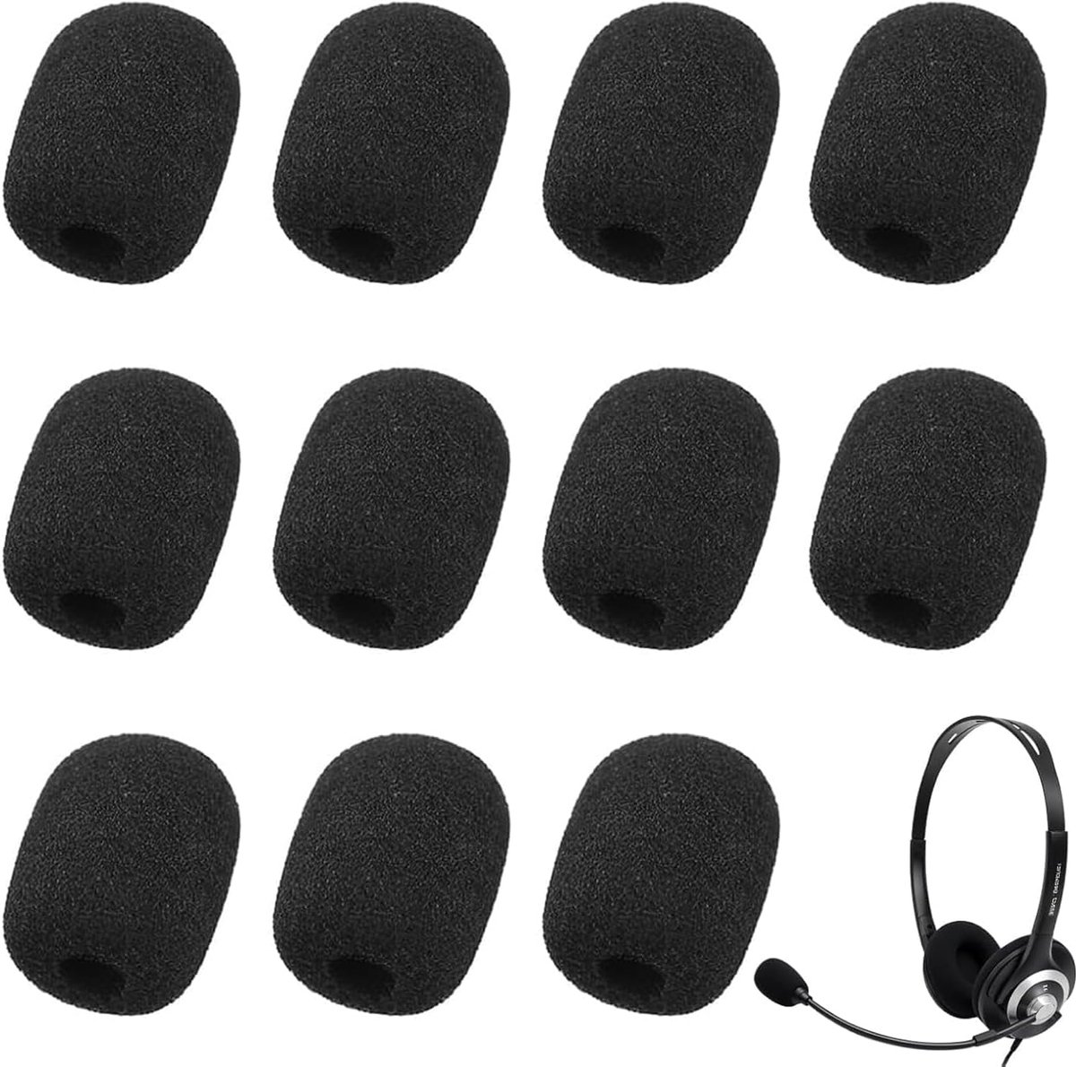 15 stuks mini-microfoonafdekkingen van schuim, windbescherming