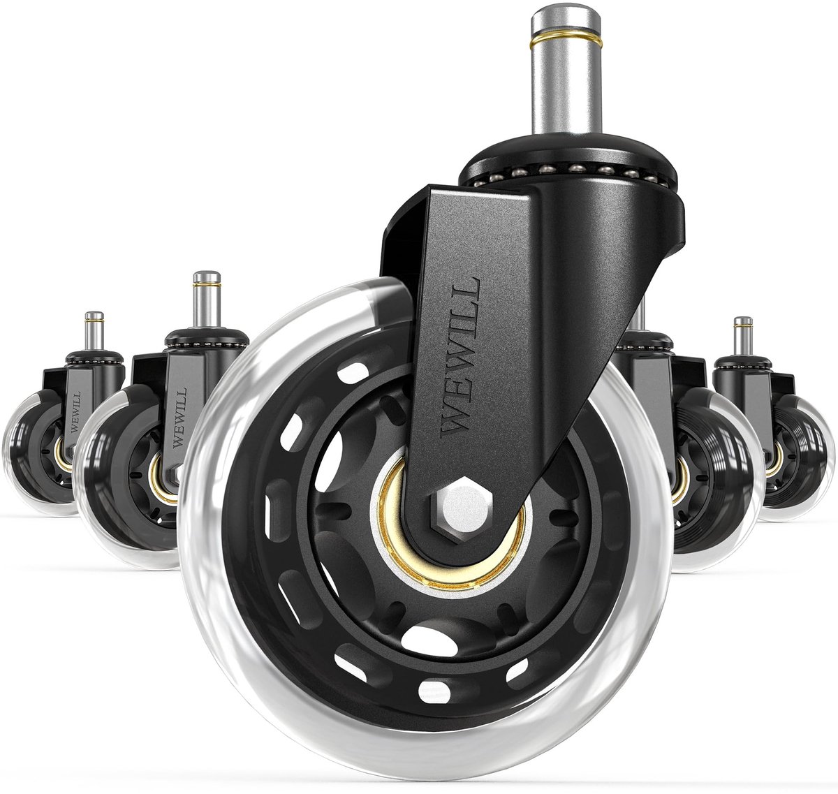 Omgoods - Universele Swivel Castors voor Kantoorstoelen - Stil en Duurzaam