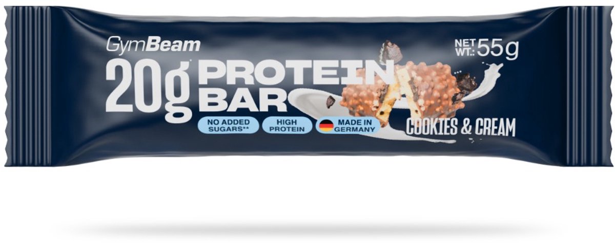 GymBeam 20 g eiwitreep koekjes & room