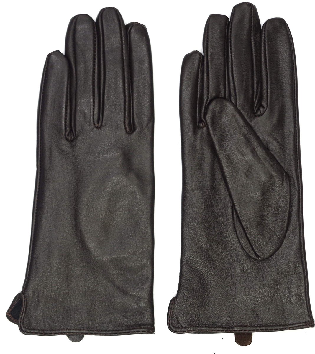 Omgoods - Dames Lamsleren Handschoenen - Warm met Lange Fleece Voering - Bruin