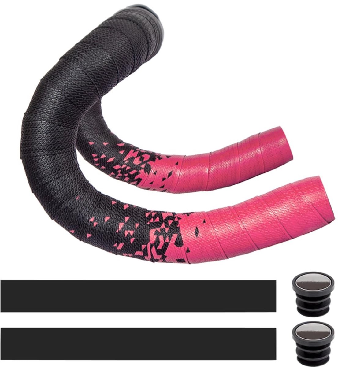 Fiets Stuurbanden - Rennfiets Band - Comfortabel Fietsen - Schokabsorberend PU Leer - 2.2m x 3cm - Roze Kleurverloop