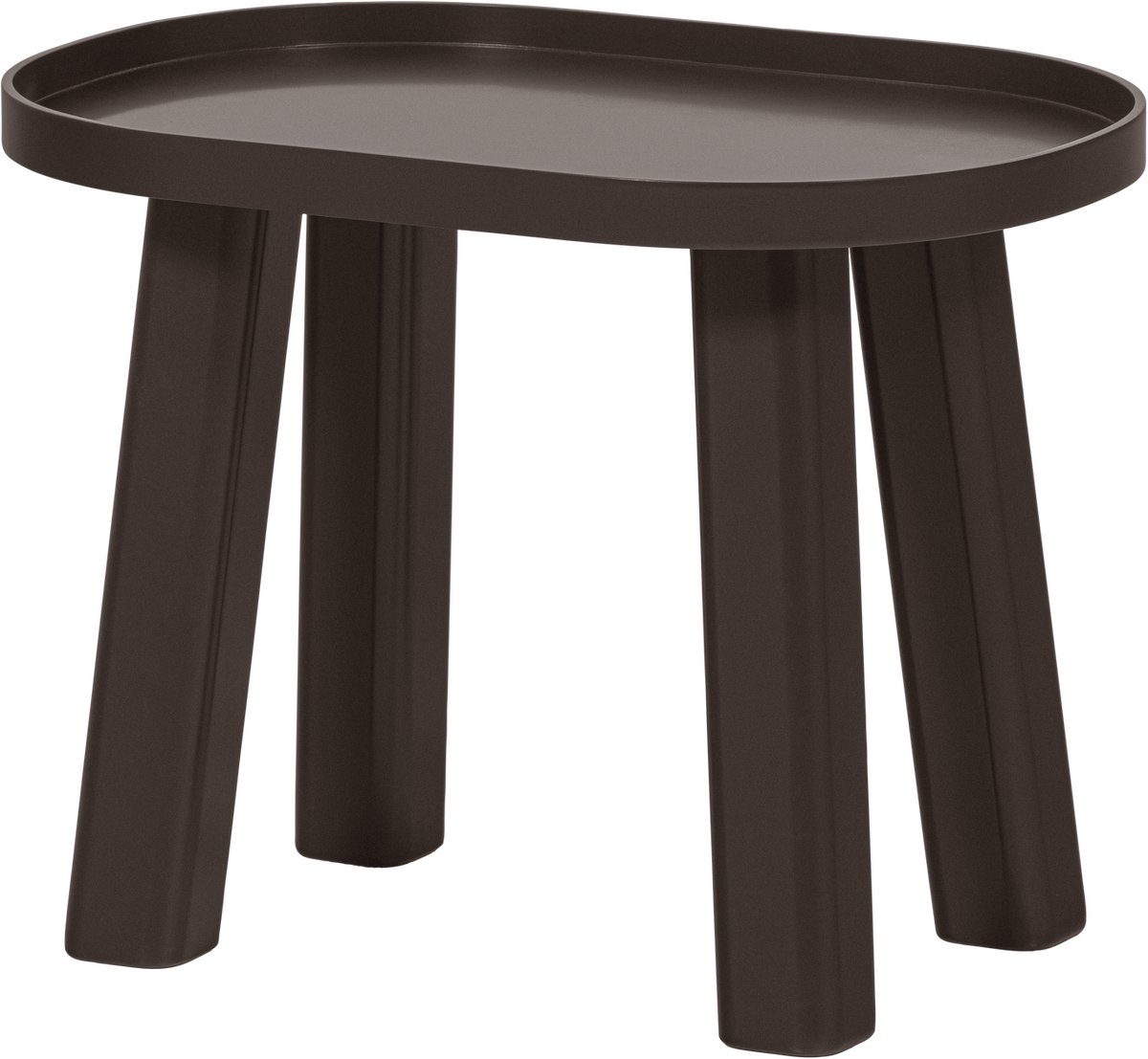 WOOOD Mosa Bijzettafel - Hout - Donkerbruin - 46x60x41