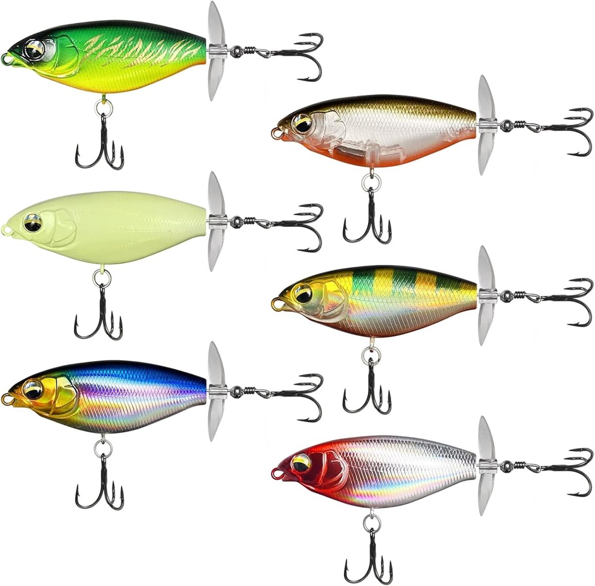 Kunstaas Set - Kleurrijk - M - Drijvende Wobblers met Drievoudige Haken - Voor Baars, Forel, Snoek en Snoekbaars