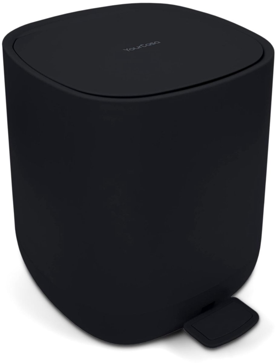 SnelShoppen - 5 Liter Pedal Afvalemmer met Deksel en Soft Close voor Badkamer, Keuken of Kantoor - Robuuste ABS Kunststof, Mouldvrij en Geurvrij - Ant