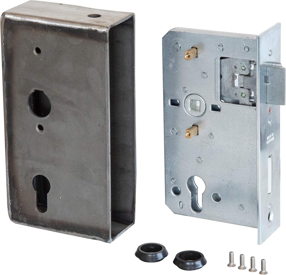 SnelShoppen - Lock box van staal met vergrendeling, 190x100x50 mm, mandrelmaat 65 mm, ideaal voor beveiliging van waardevolle spullen