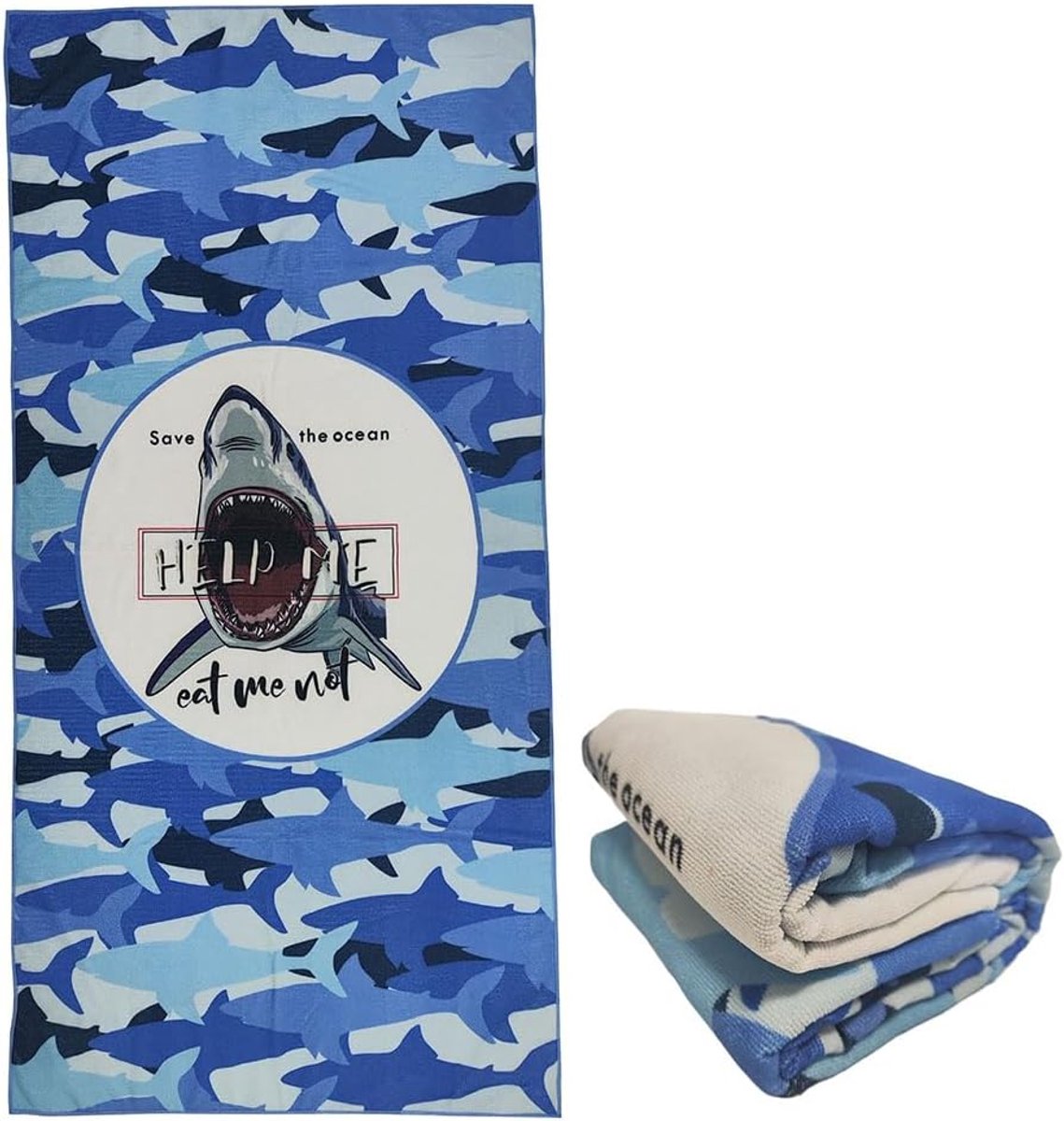 Strandlaken Dinosaurus 75 x 150 cm - Microfiber - Kleurrijk en schattig - Ideaal voor een dagje strand - ShopVlot