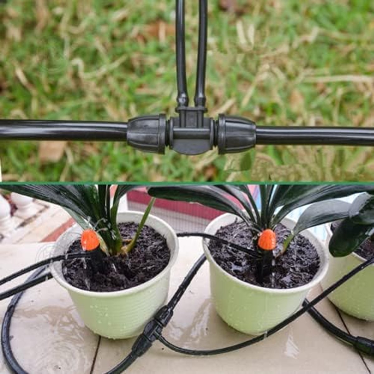 SnelShoppen - 4mm/7mm Irrigatie Slang, Lege Verdeel Slang Drip Irrigatie Tuin Waterleiding, Robuuste Flexibele Industrie Tuin Slang voor Klein (10m)