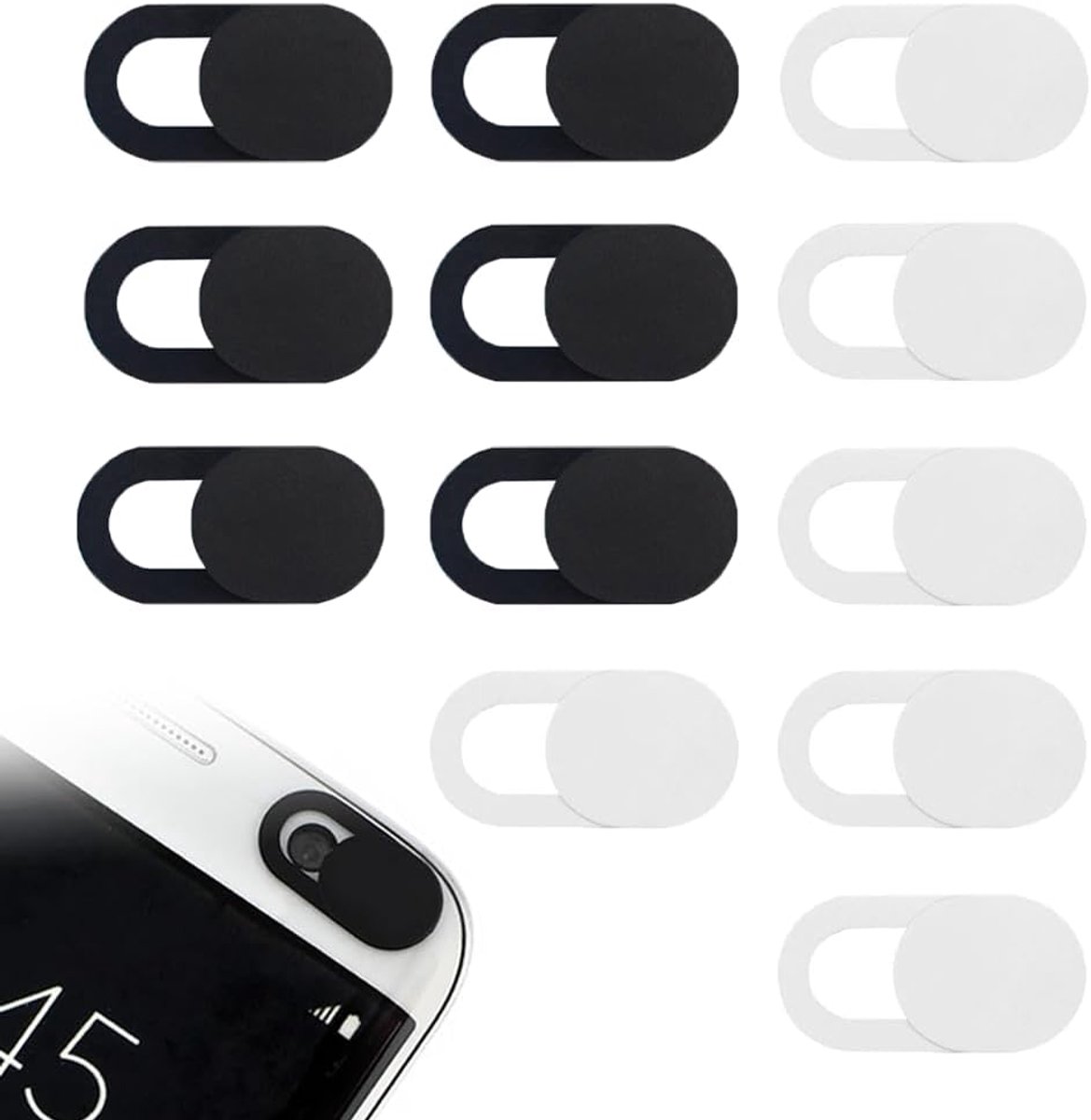 Webcam cover slider 12 stuks - privacy bescherming - voor laptop, telefoon en tablet - eenvoudig te gebruiken - SnelShoppen