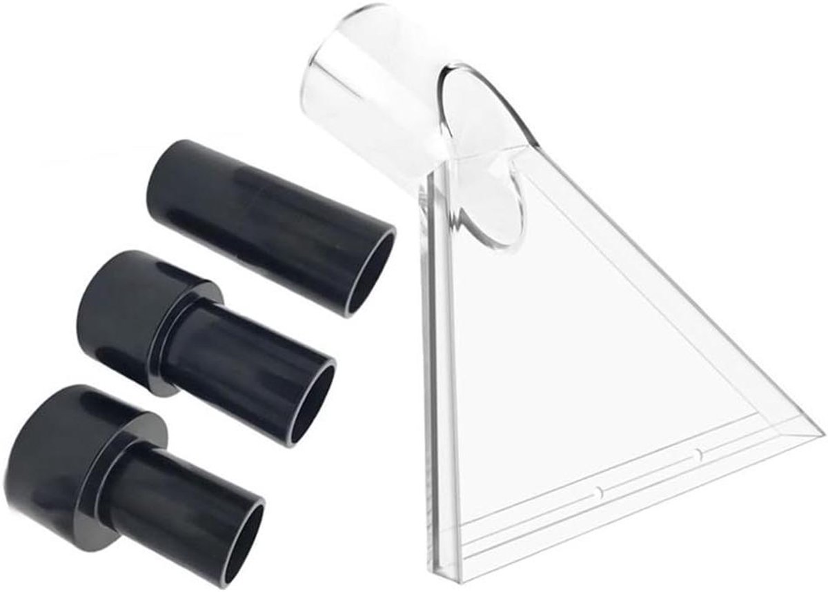 Vloermondstuk met draaikop - Tapijtreiniger met adapters - Bankstof reinigen - Transparante behuizing - 20L x 10W x 10H cm