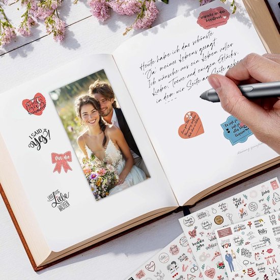 Garden 266 stickers bruiloft gastenboek 6 stuks stickers voor van garden — afbeelding 5