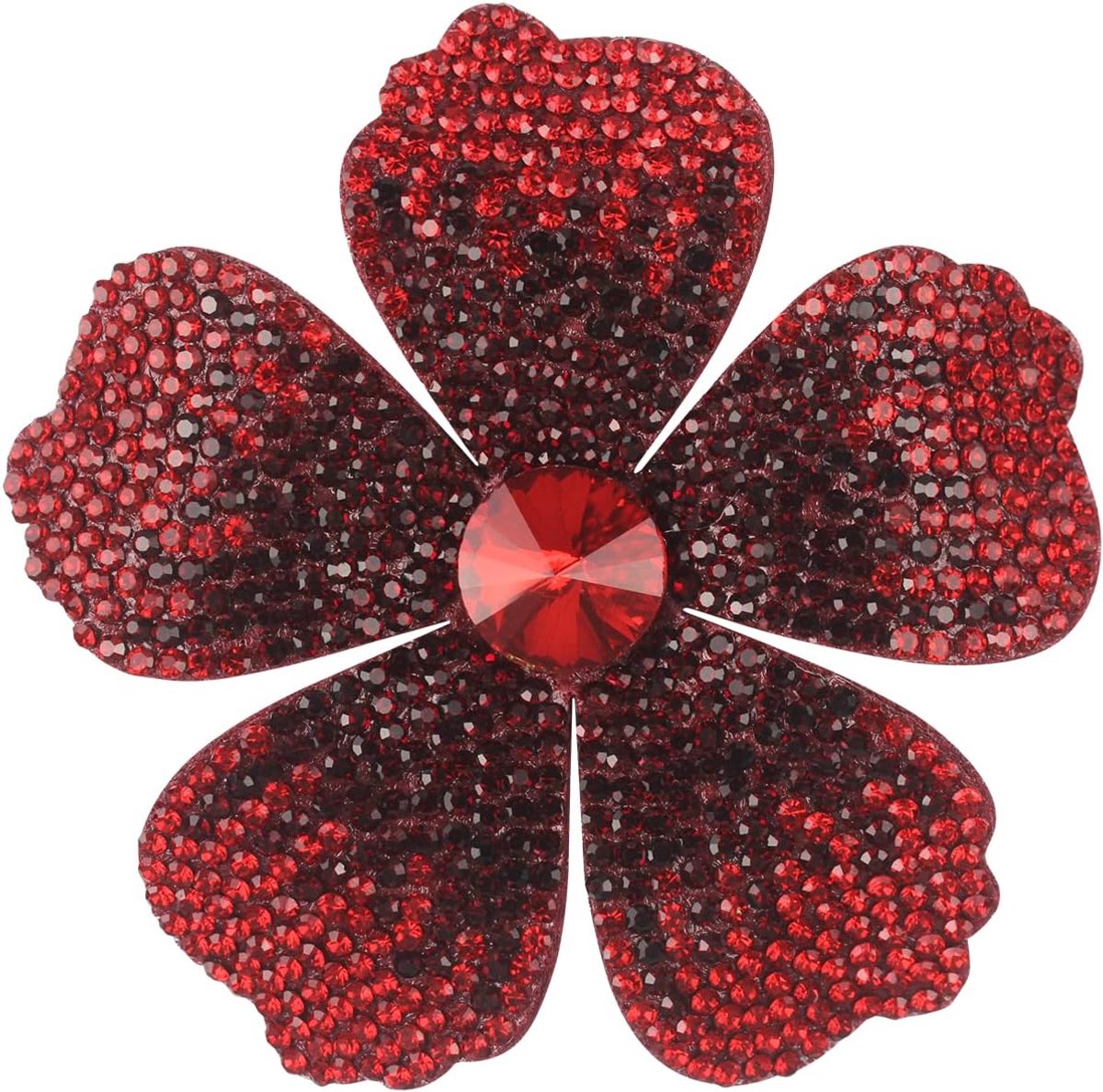 Rozenhaarclip, broche, corsage, hoofdtooi, bloem, haarspeld kunstkristal, roos, haarbarret, accessoires voor vrouwen, meisjes, party, rood