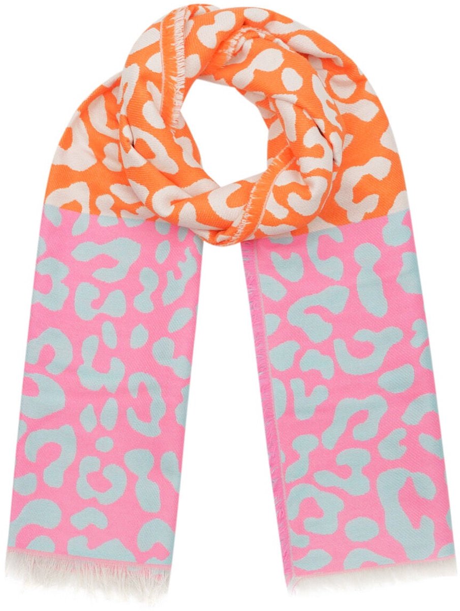 Wintersjaal leopard lover - oranje