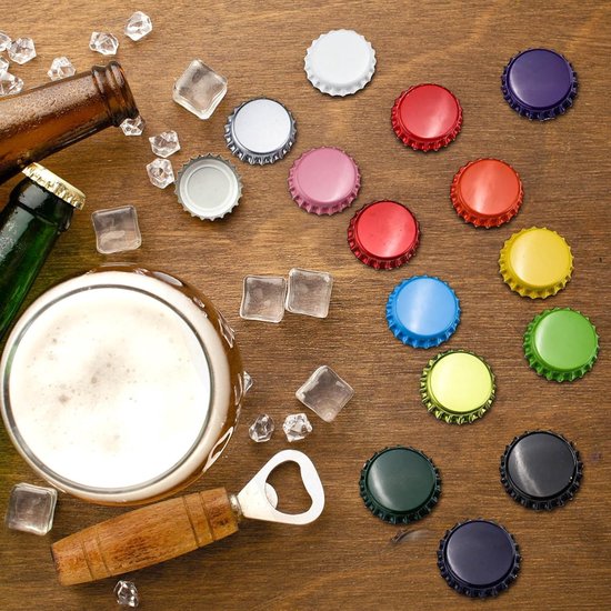 Flessendoppen, 26 mm metalen bierflesdoppen kroonkurken met rubberen — afbeelding 3